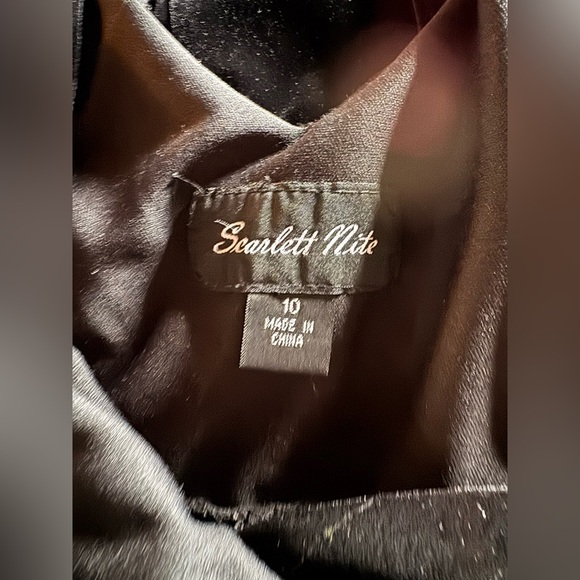 Vintage 90’s y2k Scarlett Nite Velvet Cocktail Dress Plunging Neck gilmore girls - Picture 9 of 9